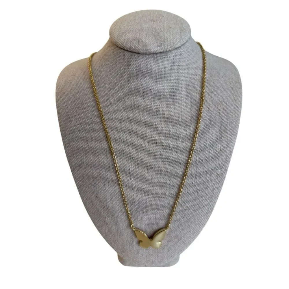 Kate Spade New York “All a Flutter” Mini Butterfly Pendant Necklace.